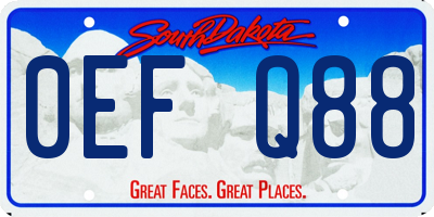 SD license plate 0EFQ88