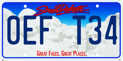 SD license plate 0EFT34