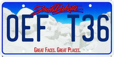 SD license plate 0EFT36