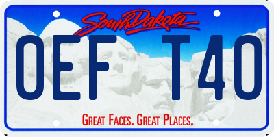 SD license plate 0EFT40