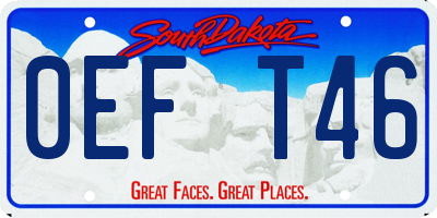 SD license plate 0EFT46