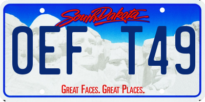 SD license plate 0EFT49