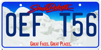 SD license plate 0EFT56
