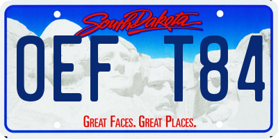 SD license plate 0EFT84