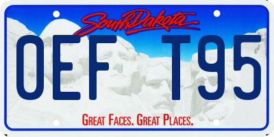 SD license plate 0EFT95