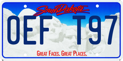 SD license plate 0EFT97