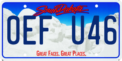 SD license plate 0EFU46