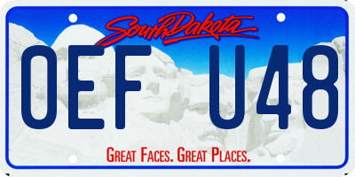 SD license plate 0EFU48