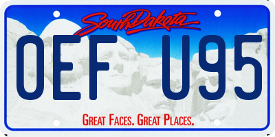 SD license plate 0EFU95