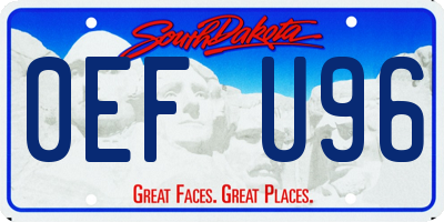 SD license plate 0EFU96