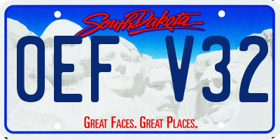SD license plate 0EFV32