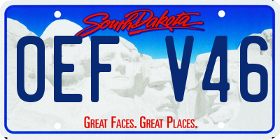 SD license plate 0EFV46