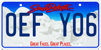 SD license plate 0EFY06