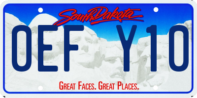 SD license plate 0EFY10