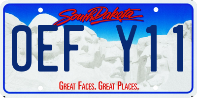 SD license plate 0EFY11
