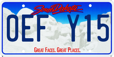 SD license plate 0EFY15
