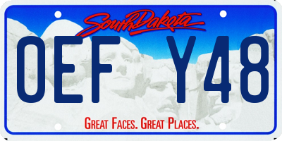 SD license plate 0EFY48