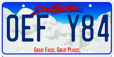 SD license plate 0EFY84