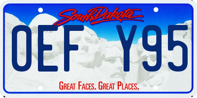 SD license plate 0EFY95