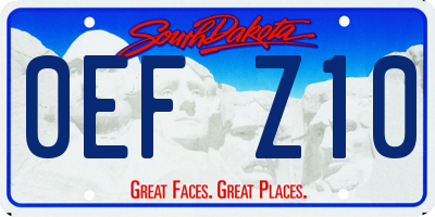SD license plate 0EFZ10