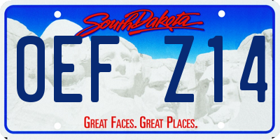 SD license plate 0EFZ14