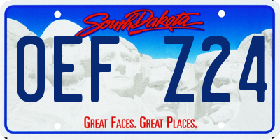 SD license plate 0EFZ24