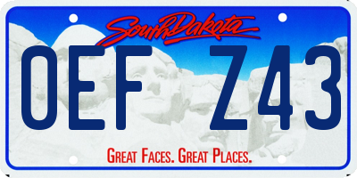 SD license plate 0EFZ43