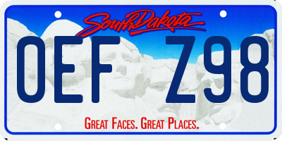 SD license plate 0EFZ98