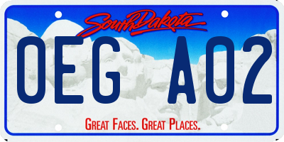 SD license plate 0EGA02