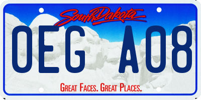 SD license plate 0EGA08