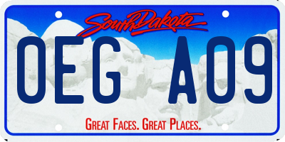 SD license plate 0EGA09