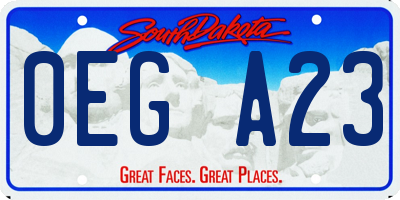 SD license plate 0EGA23