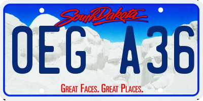 SD license plate 0EGA36