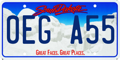 SD license plate 0EGA55
