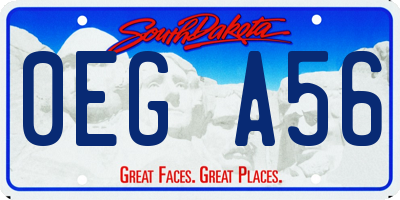 SD license plate 0EGA56