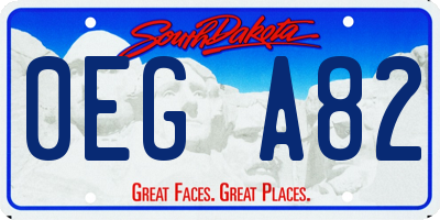 SD license plate 0EGA82