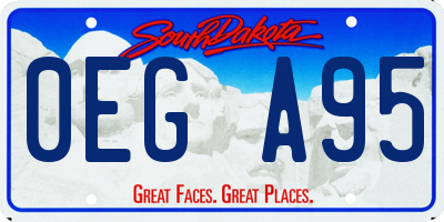 SD license plate 0EGA95