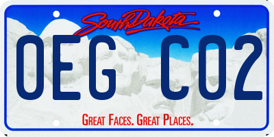 SD license plate 0EGC02