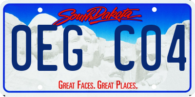SD license plate 0EGC04