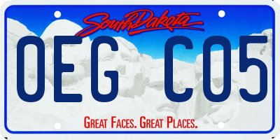 SD license plate 0EGC05