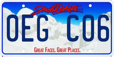SD license plate 0EGC06