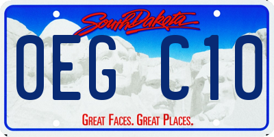 SD license plate 0EGC10