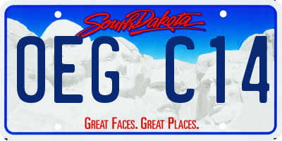 SD license plate 0EGC14