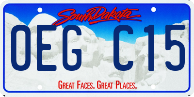 SD license plate 0EGC15