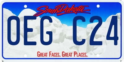 SD license plate 0EGC24