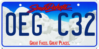 SD license plate 0EGC32