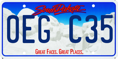 SD license plate 0EGC35