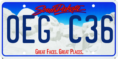 SD license plate 0EGC36