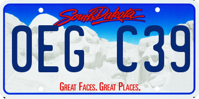 SD license plate 0EGC39