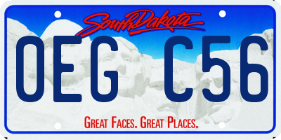 SD license plate 0EGC56